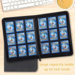 Foalgo Trading Card Binder, Card Collection Binder Album Folder with 540 Side Loading Pockets, 9 Pocket Trading Card Album Folder for TGC,MTG, Baseball Cards, Yugioh ( Blue ) - Image 6